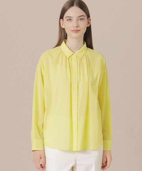 MACKINTOSH LONDON(マッキントッシュ ロンドン)の「【WEB・一部店舗限定】コットンボイルブラウス(シャツ/ブラウス・レディース・ネイビー/イエロー/ベージュ・38)」の1枚目の写真