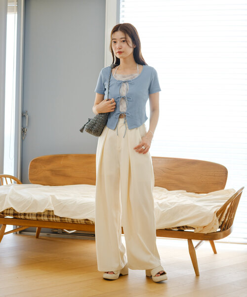 Kastane（カスタネ）の「*ラメクロシェミニBAG（ショルダーバッグ・レディース・ブラック/ホワイト・FREE）」の7枚目の写真