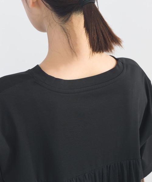 【SALE】PICCIN PERLA ピッチンぺルラ 即日発送  パール付きバックチュール プルオーバー 906340 半袖 Tシャツ レディース パール付き Tシャツ PICCIN PERLA 【SALE】PICCIN ピッチンぺルラ 即日発送 パール