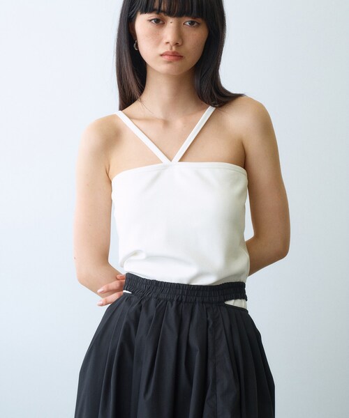 CODE A（コードエー）の「design cut camisole（タンクトップ・レディース・ブラック系4/ホワイト系5/ブラック/ホワイト・00）」の19枚目の写真