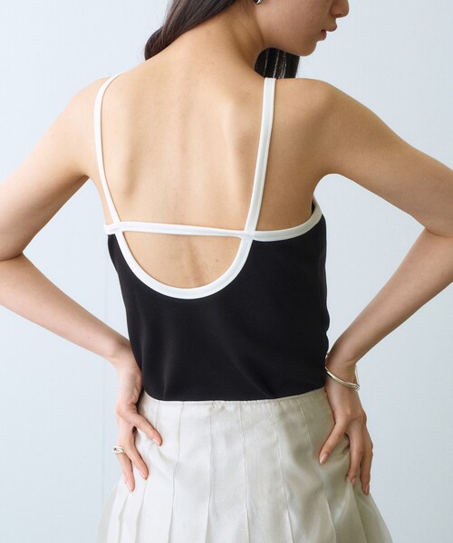CODE A（コードエー）の「design cut camisole（タンクトップ・レディース・ブラック系4/ホワイト系5/ブラック/ホワイト・00）」の7枚目の写真