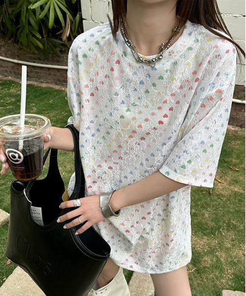 HOOK(フック)の「【HOOK】for girls アートプリントTシャツ (SS)(Tシャツ/カットソー・レディース・ダークグレー/ピンク/ホワイト/ライトグレー/ライトブルー/グレー・FREE)」の19枚目の写真