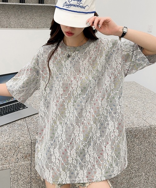 HOOK(フック)の「【HOOK】for girls アートプリントTシャツ (SS)(Tシャツ/カットソー・レディース・ダークグレー/ピンク/ホワイト/ライトグレー/ライトブルー/グレー・FREE)」の10枚目の写真