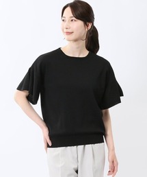 m.f.editorial | 【ハンドウォッシャブル】m.f.エディトリアル レディース クルーネック フレア袖 ニットプルオーバー(ニット/セーター)