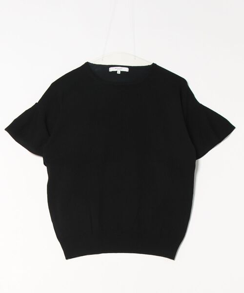 m.f.editorial（エムエフエディトリアル）の「【ハンドウォッシャブル】m.f.エディトリアル レディース クルーネック フレア袖 ニットプルオーバー（ニット/セーター・レディース・ブラック/ピンク系その他/ホワイト・MEDIUM/LARGE）」の14枚目の写真