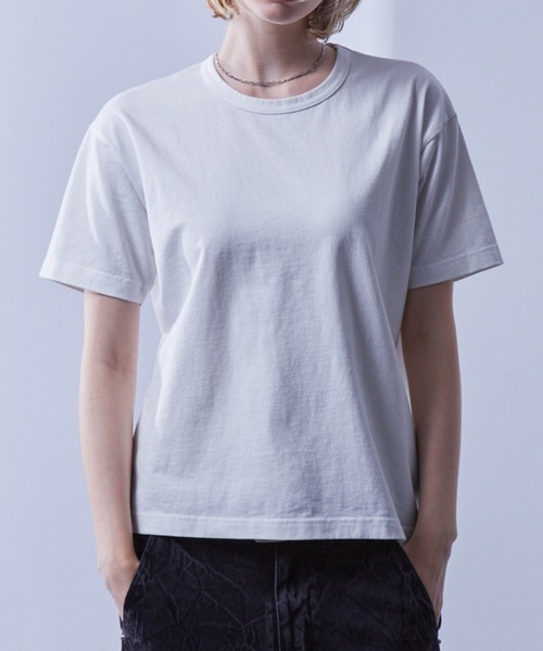 Loose/ルース(ルース)の「スリムフィット コンパクトショートTシャツ(Tシャツ/カットソー・メンズ・ホワイト/ブラック/チャコールグレー/ブルー・S/M/L)」の5枚目の写真