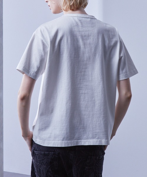 Loose/ルース(ルース)の「スリムフィット コンパクトショートTシャツ(Tシャツ/カットソー・メンズ・ホワイト/ブラック/チャコールグレー/ブルー・S/M/L)」の8枚目の写真