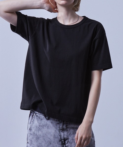 Loose/ルース(ルース)の「スリムフィット コンパクトショートTシャツ(Tシャツ/カットソー・メンズ・ホワイト/ブラック/チャコールグレー/ブルー・S/M/L)」の14枚目の写真