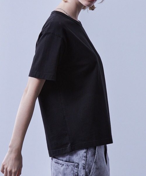 Loose/ルース(ルース)の「スリムフィット コンパクトショートTシャツ(Tシャツ/カットソー・メンズ・ホワイト/ブラック/チャコールグレー/ブルー・S/M/L)」の16枚目の写真