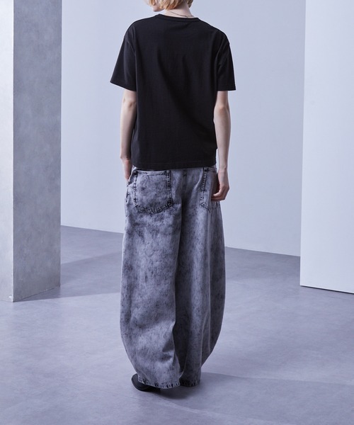 Loose/ルース(ルース)の「スリムフィット コンパクトショートTシャツ(Tシャツ/カットソー・メンズ・ホワイト/ブラック/チャコールグレー/ブルー・S/M/L)」の22枚目の写真