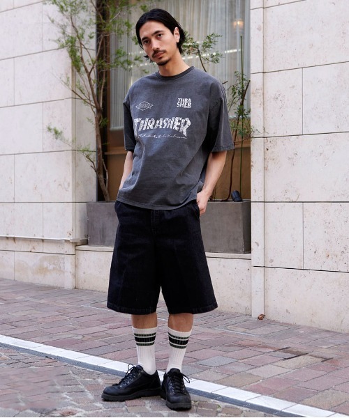 THRASHER(スラッシャー)の「『THRASHER/スラッシャー』GAME LOGO PIGMENT半袖TEE (Tシャツ/カットソー・メンズ・ブラウン/ブラック系2/ブラック系4/ブルー/ブラック系1・L/M)」の21枚目の写真