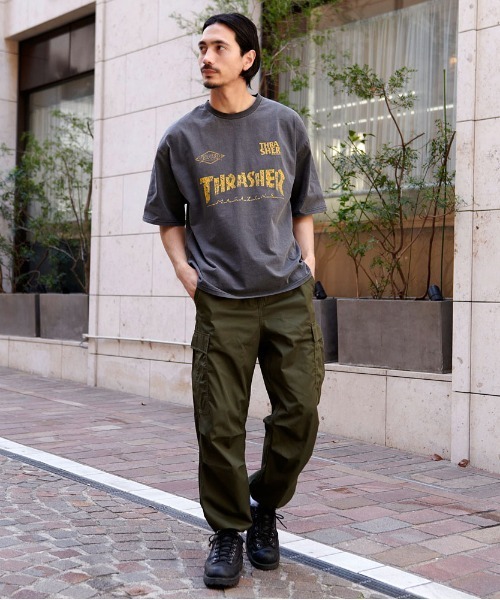 THRASHER(スラッシャー)の「『THRASHER/スラッシャー』GAME LOGO PIGMENT半袖TEE (Tシャツ/カットソー・メンズ・ブラウン/ブラック系2/ブラック系4/ブルー/ブラック系1・L/M)」の18枚目の写真
