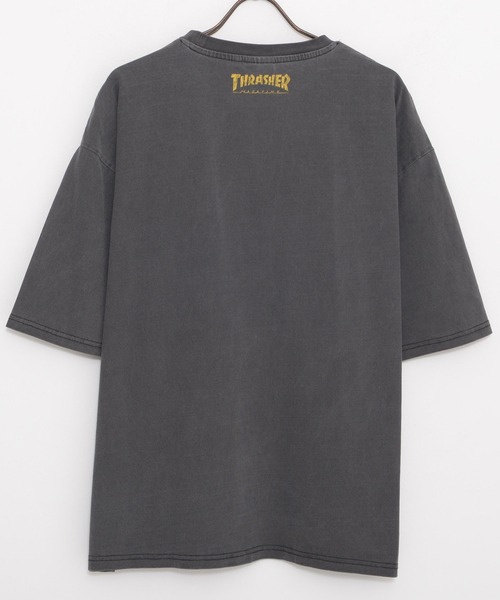 THRASHER(スラッシャー)の「『THRASHER/スラッシャー』GAME LOGO PIGMENT半袖TEE (Tシャツ/カットソー・メンズ・ブラウン/ブラック系2/ブラック系4/ブルー/ブラック系1・L/M)」の14枚目の写真