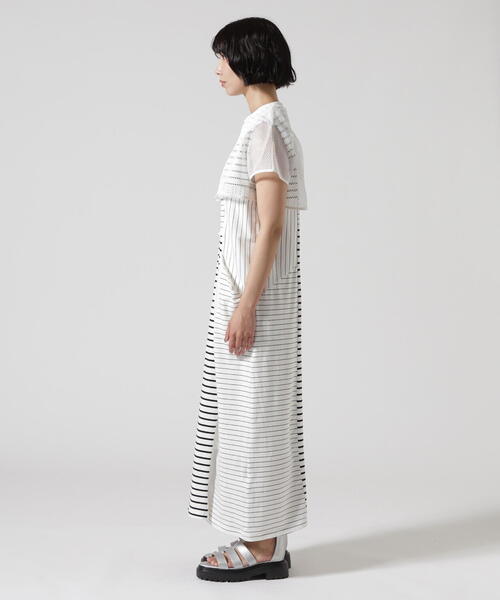 AULA AILA（アウラアイラ）の「AULA AILA/アウラアイラ/BORDER COMBINATION ONE PIECE/ボーダーコンビネーションワンピース（ワンピース・レディース・ブラック/ホワイト系2・0）」の10枚目の写真