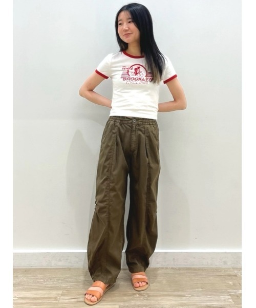 セール】ミッドライズ ツイル バレルパンツ（その他パンツ