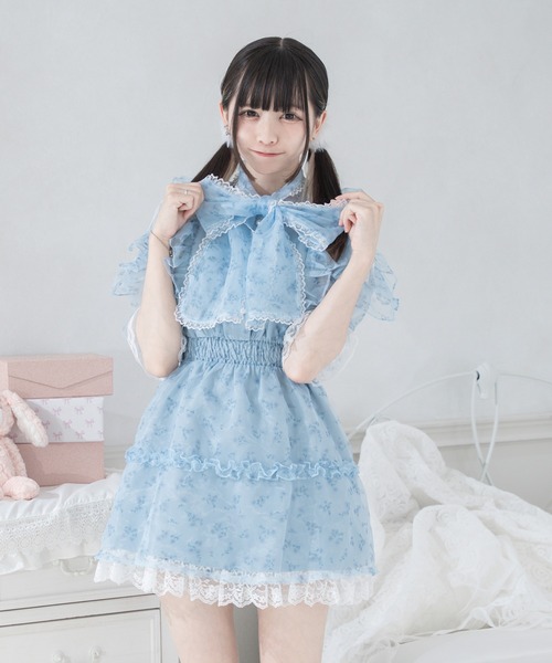 Palelfy パルエルフィー レッド ワンピース Pal elfy（パルエルフィー）の「つけ襟付きゴシックワンピース/地雷系