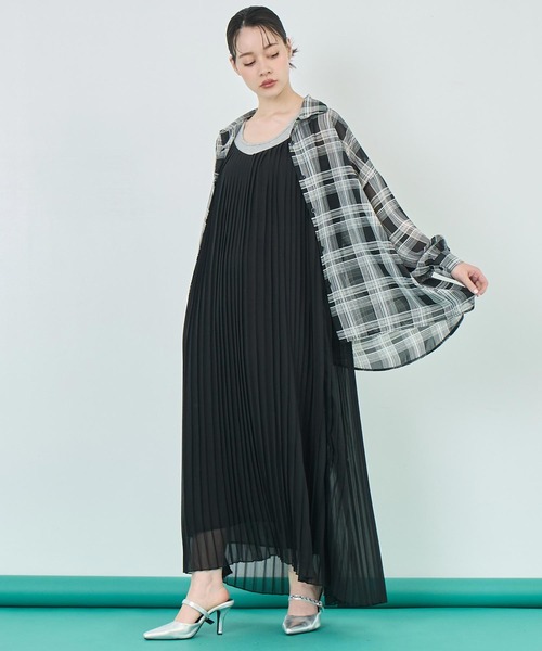 ANAP（アナップ）の「チェック シアー シャツ ブラウス（シャツ/ブラウス・レディース・ホワイト/ブラック/ブラウン・FREE）」の15枚目の写真