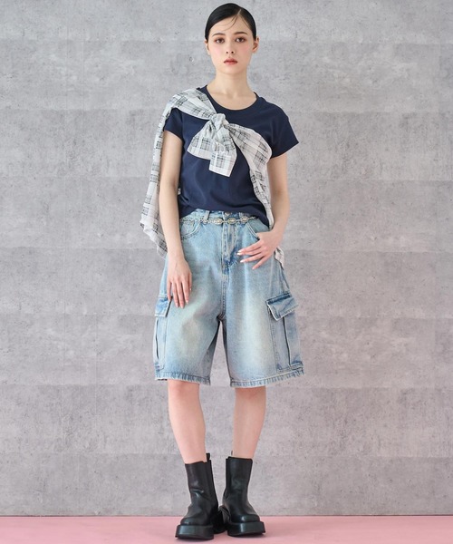 ANAP（アナップ）の「チェック シアー シャツ ブラウス（シャツ/ブラウス・レディース・ホワイト/ブラック/ブラウン・FREE）」の9枚目の写真