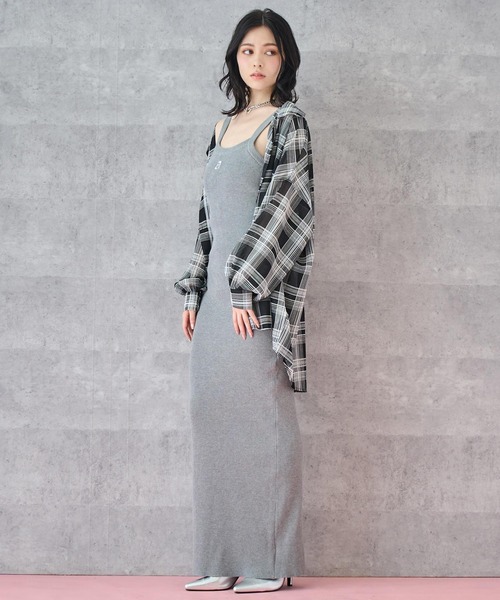 ANAP（アナップ）の「チェック シアー シャツ ブラウス（シャツ/ブラウス・レディース・ホワイト/ブラック/ブラウン・FREE）」の19枚目の写真