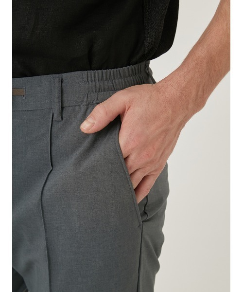 AOURE ー　MALPENSA ジャージースラックス　グレー MALPENSA SUMMER SETUP PANTS（スラックス）｜AOURE（アウール