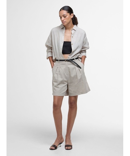 Barbour（バブアー）の「Luna コットンリネンショーツ（その他パンツ・レディース・ベージュ/ブラック・8/10）」の4枚目の写真