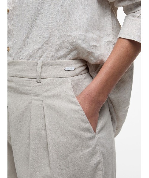 Barbour（バブアー）の「Luna コットンリネンショーツ（その他パンツ・レディース・ベージュ/ブラック・8/10）」の8枚目の写真