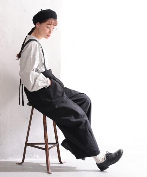 soulberry（ソウルベリー）の「すっきり可愛いサスペンダーパンツ（サロペット/オーバーオール・レディース・ブラック・LL/3L/4L/5L/M/L）」の14枚目の写真