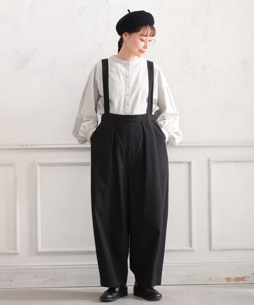 soulberry（ソウルベリー）の「すっきり可愛いサスペンダーパンツ（サロペット/オーバーオール・レディース・ブラック・LL/3L/4L/5L/M/L）」の4枚目の写真