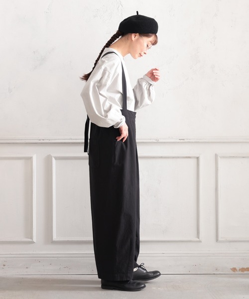 soulberry（ソウルベリー）の「すっきり可愛いサスペンダーパンツ（サロペット/オーバーオール・レディース・ブラック・LL/3L/4L/5L/M/L）」の3枚目の写真