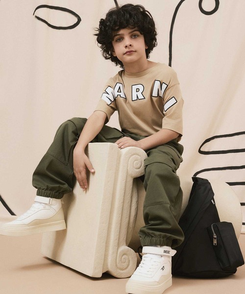 MARNI(マルニ)の「MARNI(マルニ)Kids & Junior ブランドロゴ半袖Tシャツカットソー(Tシャツ/カットソー・キッズ・ライトイエロー/ブラック/ライトグレー・12Y/14Y/8Y/6Y/4Y/10Y)」の9枚目の写真