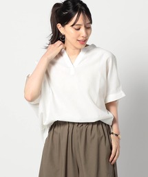 Grand PARK | 爽やか吸水速乾リネン　スキッパーシャツ(シャツ/ブラウス)