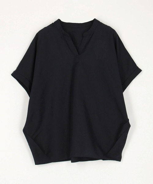 Grand PARK（グランドパーク）の「爽やか吸水速乾リネン　スキッパーシャツ（シャツ/ブラウス・レディース・ネイビー/ラベンダー/イエロー/ホワイト/グリーン/サックスブルー・FREE）」の17枚目の写真