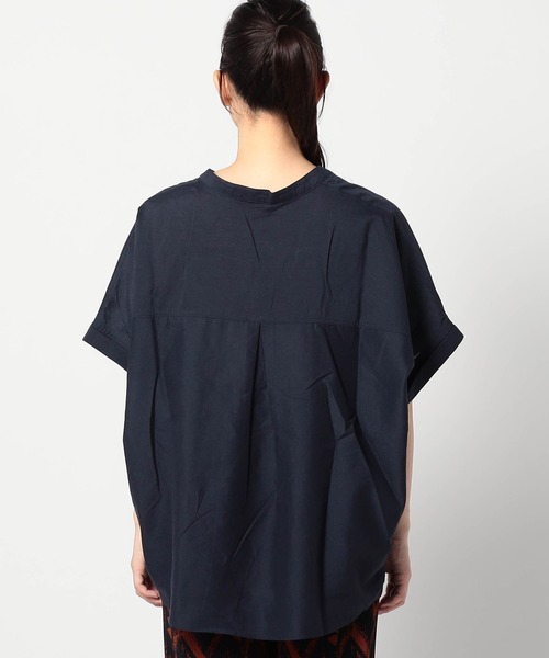 Grand PARK（グランドパーク）の「爽やか吸水速乾リネン　スキッパーシャツ（シャツ/ブラウス・レディース・ネイビー/ラベンダー/イエロー/ホワイト/グリーン/サックスブルー・FREE）」の14枚目の写真