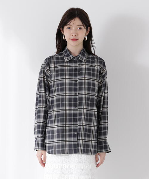 PROPORTION BODY DRESSING（プロポーションボディドレッシング）の「シアーシャツ / 1215210613（シャツ/ブラウス・レディース・カーキ/ブラック系その他/ブルー・FREE）」の4枚目の写真