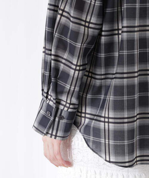PROPORTION BODY DRESSING（プロポーションボディドレッシング）の「シアーシャツ / 1215210613（シャツ/ブラウス・レディース・カーキ/ブラック系その他/ブルー・FREE）」の8枚目の写真