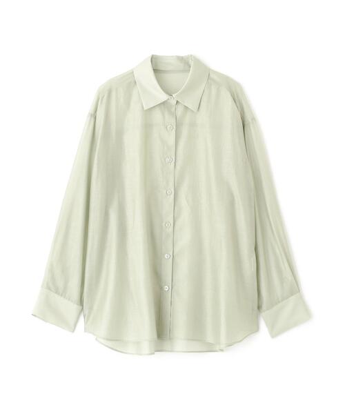 PROPORTION BODY DRESSING（プロポーションボディドレッシング）の「シアーシャツ / 1215210613（シャツ/ブラウス・レディース・カーキ/ブラック系その他/ブルー・FREE）」の17枚目の写真