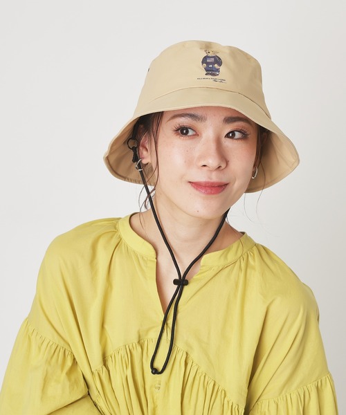 POLO RALPH LAUREN(ポロ ラルフ ローレン)の「【WEB限定】遮光 晴雨兼用 レインハット ”FLAG BEAR” ポロベア(ハット・レディース・ベージュ/ネイビー/ブラック・FREE)」の6枚目の写真