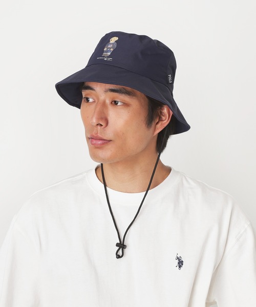 WEB限定】遮光 晴雨兼用 レインハット ”FLAG BEAR” ポロベア