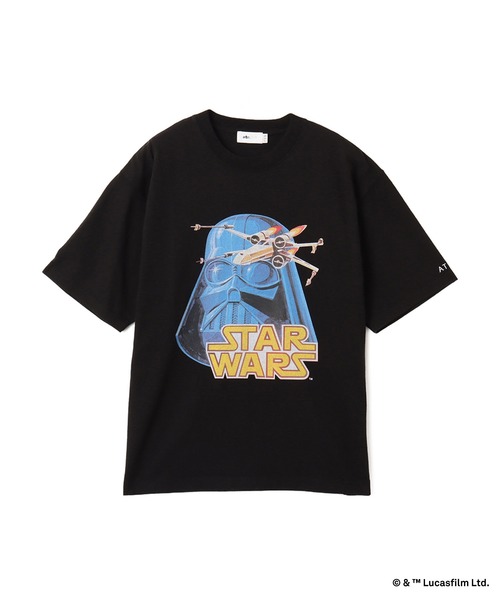 STAR WARS(スターウォーズ)の「atmos x STAR WARS x-WING T-shirt / アトモス x スターウォーズ エックスウィング Tシャツ 【SP】(Tシャツ/カットソー・メンズ・ブラック・S/M/L/XL/XXL)」の1枚目の写真