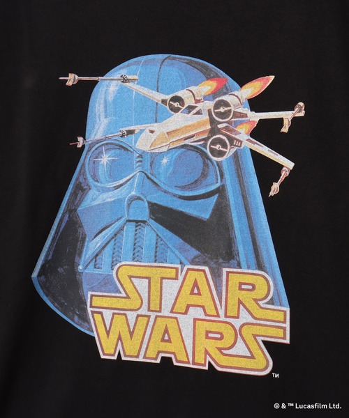 STAR WARS(スターウォーズ)の「atmos x STAR WARS x-WING T-shirt / アトモス x スターウォーズ エックスウィング Tシャツ 【SP】(Tシャツ/カットソー・メンズ・ブラック・S/M/L/XL/XXL)」の2枚目の写真