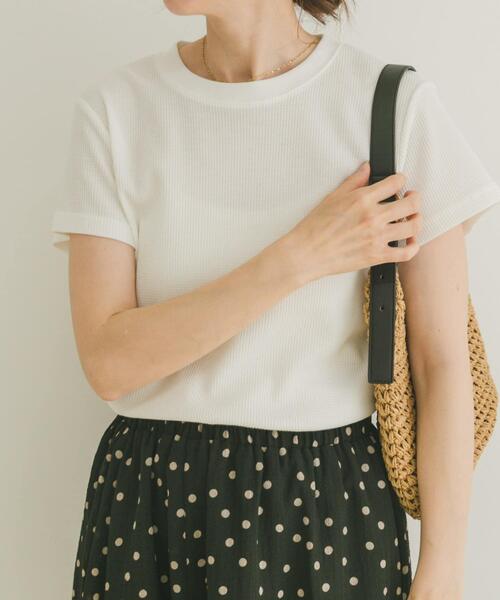 ITEMS URBANRESEARCH(アイテムズ アーバンリサーチ)の「ワッフル半袖Tシャツ(Tシャツ/カットソー・レディース・ホワイト/ベージュ/グレー/チャコールグレー・FREE)」の21枚目の写真