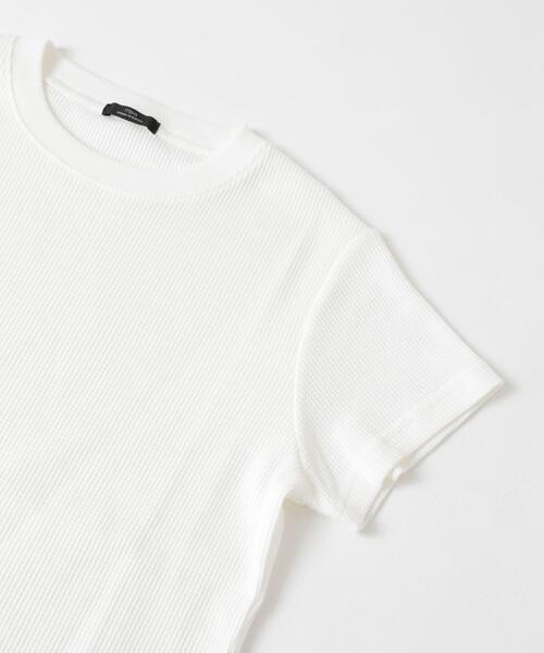 ITEMS URBANRESEARCH(アイテムズ アーバンリサーチ)の「ワッフル半袖Tシャツ(Tシャツ/カットソー・レディース・ホワイト/ベージュ/グレー/チャコールグレー・FREE)」の17枚目の写真
