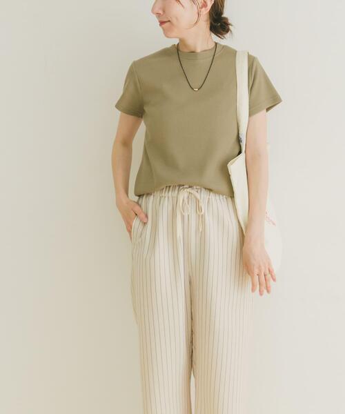 ITEMS URBANRESEARCH(アイテムズ アーバンリサーチ)の「ワッフル半袖Tシャツ(Tシャツ/カットソー・レディース・ホワイト/ベージュ/グレー/チャコールグレー・FREE)」の14枚目の写真