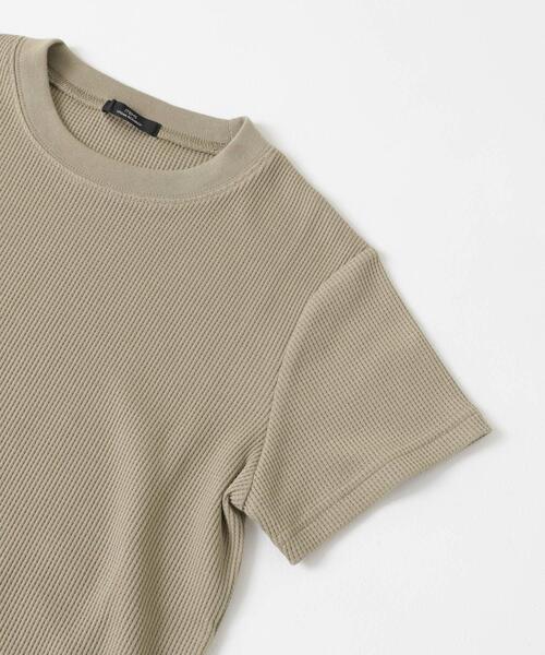 ITEMS URBANRESEARCH(アイテムズ アーバンリサーチ)の「ワッフル半袖Tシャツ(Tシャツ/カットソー・レディース・ホワイト/ベージュ/グレー/チャコールグレー・FREE)」の7枚目の写真
