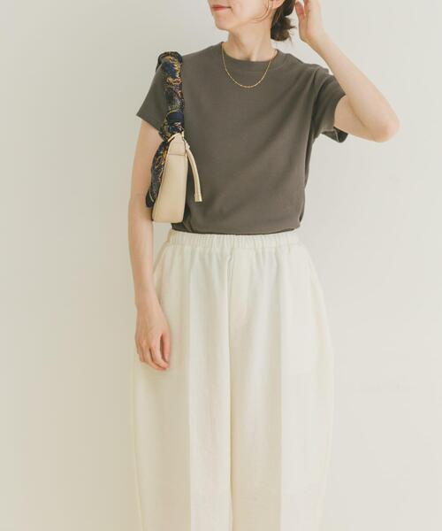 ITEMS URBANRESEARCH(アイテムズ アーバンリサーチ)の「ワッフル半袖Tシャツ(Tシャツ/カットソー・レディース・ホワイト/ベージュ/グレー/チャコールグレー・FREE)」の10枚目の写真