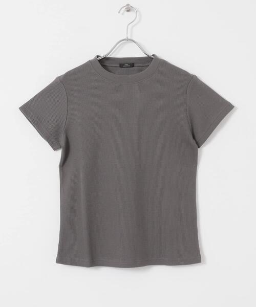 ITEMS URBANRESEARCH(アイテムズ アーバンリサーチ)の「ワッフル半袖Tシャツ(Tシャツ/カットソー・レディース・ホワイト/ベージュ/グレー/チャコールグレー・FREE)」の12枚目の写真