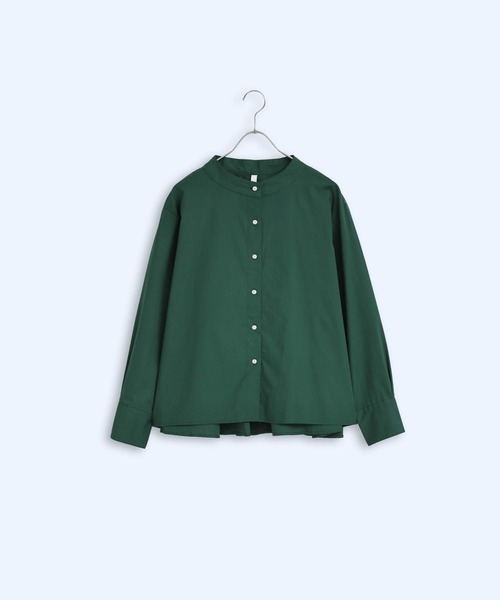 Kelen(ケレン)の「「KELEN / ケレン」スタンドカラーブラウス(シャツ/ブラウス・レディース・グリーン/オフホワイト/ブラック/ブルーグレー・S/M)」の4枚目の写真