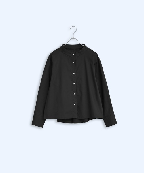 Kelen(ケレン)の「「KELEN / ケレン」スタンドカラーブラウス(シャツ/ブラウス・レディース・グリーン/オフホワイト/ブラック/ブルーグレー・S/M)」の2枚目の写真