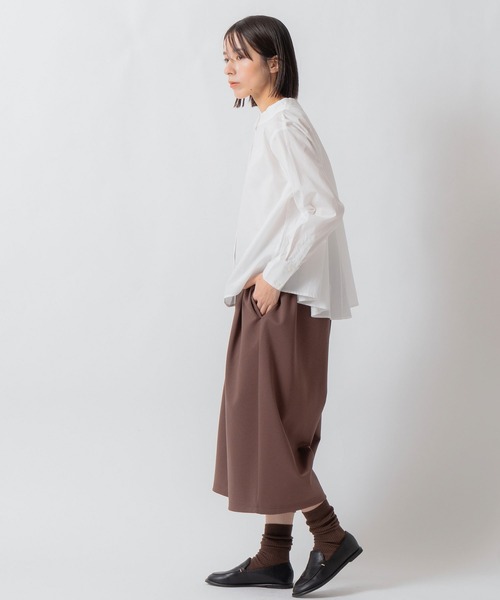 Kelen(ケレン)の「「KELEN / ケレン」スタンドカラーブラウス(シャツ/ブラウス・レディース・グリーン/オフホワイト/ブラック/ブルーグレー・S/M)」の18枚目の写真