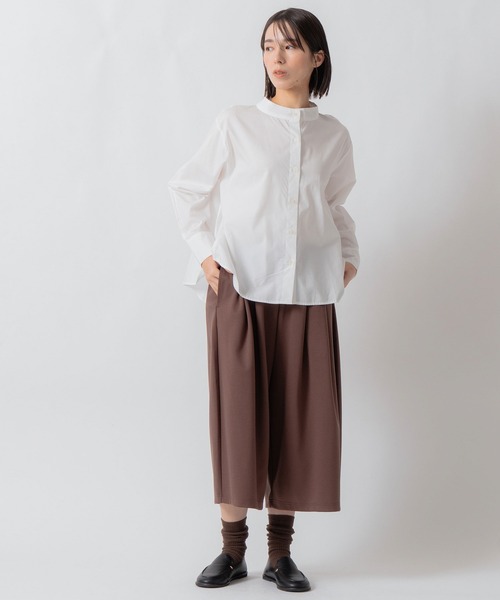 Kelen(ケレン)の「「KELEN / ケレン」スタンドカラーブラウス(シャツ/ブラウス・レディース・グリーン/オフホワイト/ブラック/ブルーグレー・S/M)」の19枚目の写真